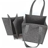 NAMOARLY フェルトワインキャリアバッグ 赤ワインバッグ 6ボトルポーチ 丈夫なフェルト素材 ホームパーティー 旅行用