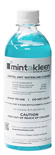 Mint-A-Kleen 1 Pack Dental Unit Waterline Cleaner MINTAKLEEN One 16 fl. oz Bottle (4 Treatments)