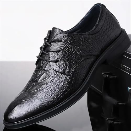 Men's Genuine Leather British Style Oxfords Spring Formal Wedding Shoes Elevated Sole Business Dress Shoes2