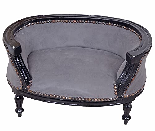 Hundebett Mopsbett Barockbett French Bully Bett Hundesofa Hundebettchen Holz 70cm cat700c19 Palazzo Exclusiv