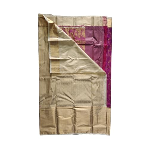 Generic magenta mysore silk saree in pure silk – image 4