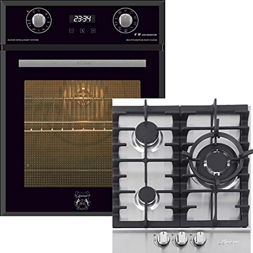 Kaiser Gasherd-Set EH 4747 + KG 4354, Einbaubackofen 45 cm Elektro Backofen, Autark, 50 L,9 Funktionen, Easy clean…