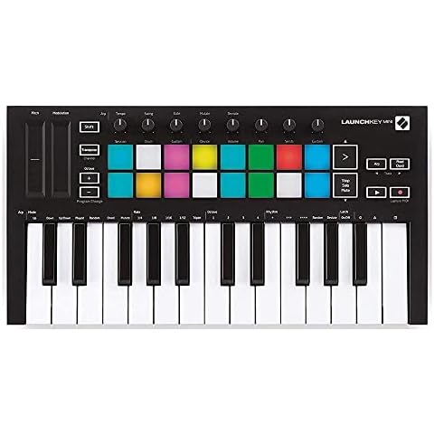 Novation Launchkey Mini [MK3] — Portable 25-Key, USB, MIDI Keyboard Controller with DAW Integration. Chord Mode, Scale Mode, and Arpeggiator — for Music Production Cover