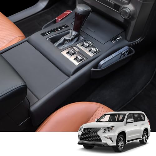 LaIIker Central Control Silicone Storage Box Seat Gap Storage Box Silicone Pad Tray Organizer for 2010-2021 Lexus GX460 Modified Lexus GX460 Accessories (Black)