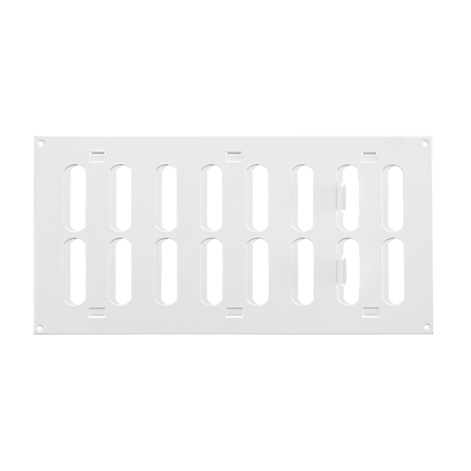 Armar Trading Ltd White Metal Air Vent Grille 300Mm X 150Mm With Shutter Flat Louvre Duct Cover
