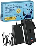 The Blue Cactus Big Battery Pack for Reclining Furniture with LED Screen and Low Charge Alerts – Wireless 5000mAh Couch Battery Pack Rechargeable for Power Recliner Power Supply