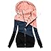 Produktbild Mingfa Damen Mäntel Freizeitjacke Mode Patchwork Zip Up Kapuzenpullover Lässig Herbst Winter Sportjacken Lässig Outdoorjacke Übergangsjacke Softshelljacke