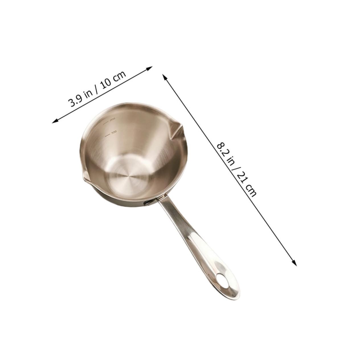 GRIRIW Stainless Steel Measuring Cup Butter Melt Pot Chocolate Melting Bowl Candy Warmer Candle Heating Pot