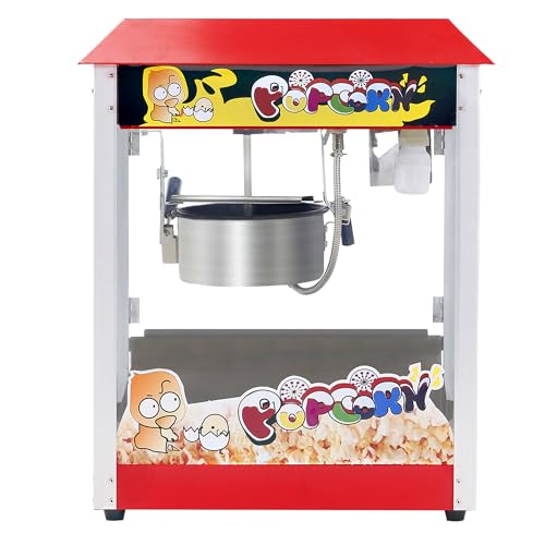 Wumagin Máquina para Hacer Palomitas de Maíz de Encimera 1300 W, Máquina de Palomitas Retro con Vaso Medidor, 60 Tazas por Lote, para Cine en Casa, Noches de Película, Navidad, Fiestas