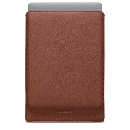 WOOLNUT Sleeve Case for MacBook Pro 16, Charge in Sleeve, Full-Grain Leather, Wool Felt Interior, Tailor-Made Fit
