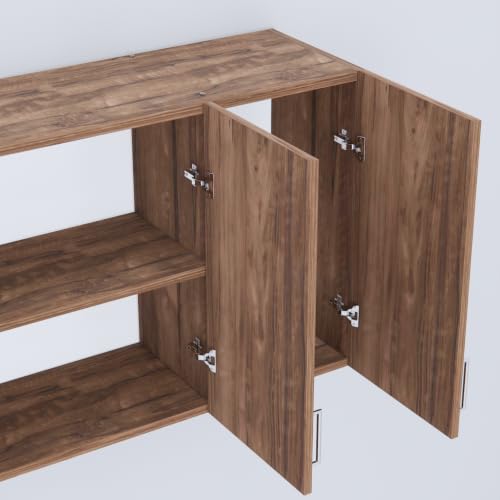 Image of SPECIALITY PANELS Door Multipurpose Storage Cabinet & Adjustable Shelf | Space Organizer | Termites Resistance | Wall Mounted for Office, Kitchen Finish (Cochwood Brown, Door 3)
