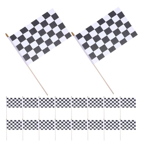 Drapeaux à carreaux de course 40x30 cm pour animer une compétition de karting