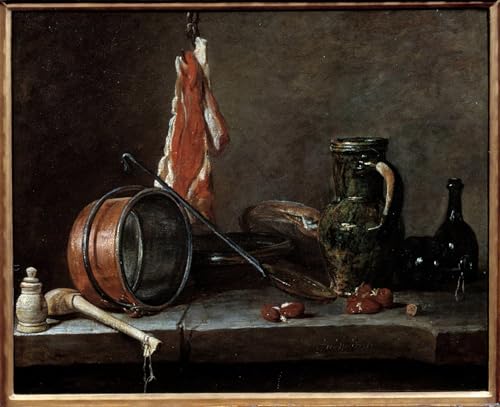Tableau Jean-Baptiste-Siméon Chardin cuisine nature morte 60x90cm