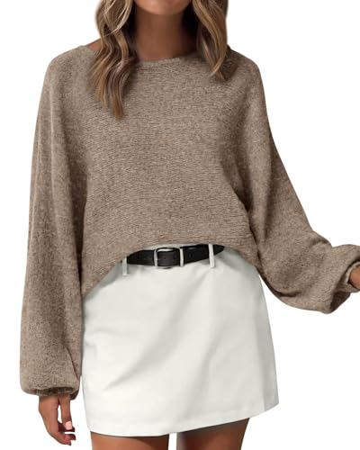 KIRUNDO Oversized Sweaters for Women Cozy Fall Fashion Boat Neck