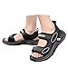 Summer Sandals for Kid Fashion Patchwork Double Adjustable Strap Sport Sandals Casual Lightweight Outdoor Beach Shoes Black, 6.5