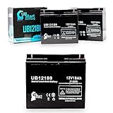 3x Pack - Country Home Products WHISPERLITE Battery - Replacement UB12180 Universal Sealed Lead Acid Battery (12V, 18Ah, 18000mAh, T4 Terminal, AGM, SLA)