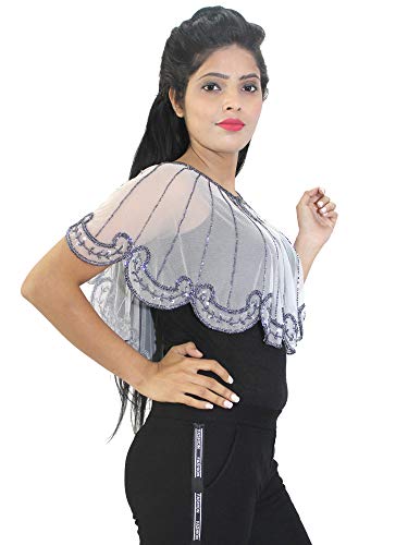 Image of Matelco Women's net Embellished Poncho