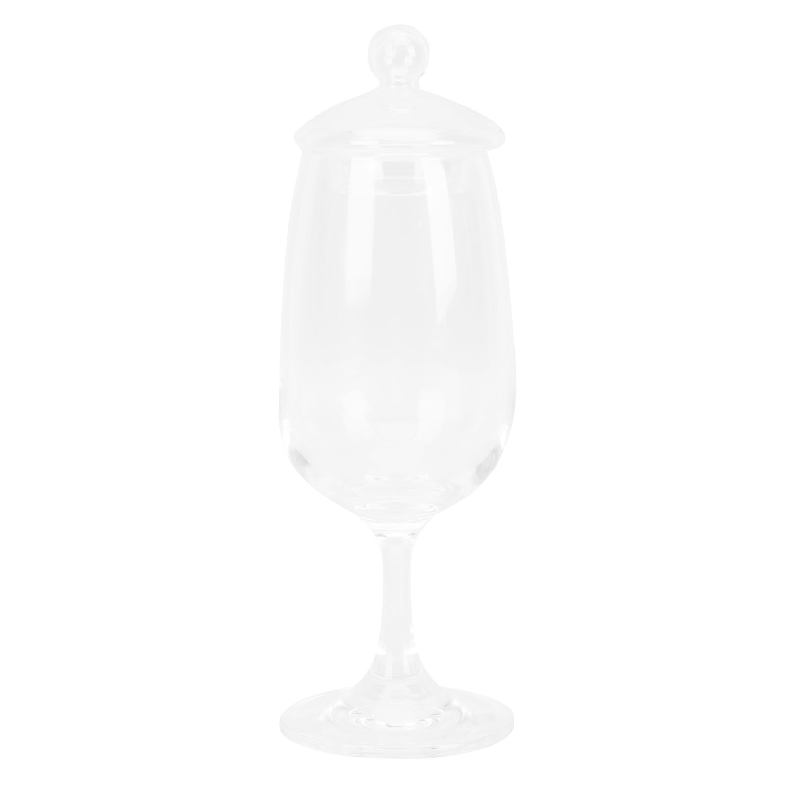 Healeved Professional Whiskey Tasting Glass with Lid, Crystal Tulip-Shaped High Stem Brandy and Vodka Smelling Cup, Versatile Cocktail Wine Glass for Bar and Party Use
