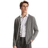 GreenMount Men’s Cashmere Cardigan Sweater Soft Casual Long Sleeve Cardigan V-Neck Buttons Lightweig
