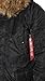 Alpha Industries N-3B Slim Fit Parka - Cold Weather Military Issue Parka - Black, S