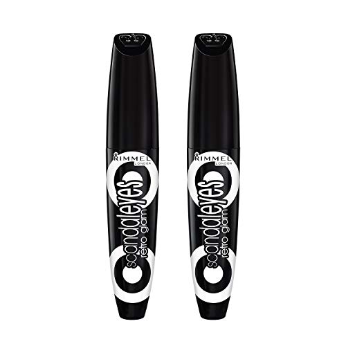 Rimmel Scandaleyes Retro Glam Mascara, Black, 0.41 Fl Oz (Pack of 2)