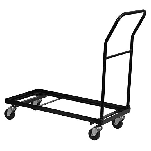 EMMA + OLIVER Folding Chair Dolly Storage