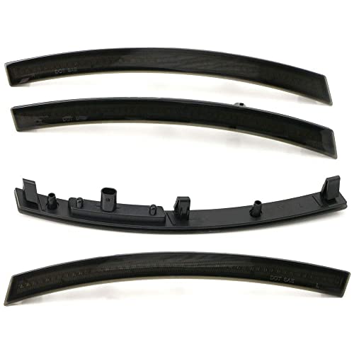 Nslumo Led Side Marker Lights For Chevy Corvette C7 2014-2019 Smoked Lens 192-Smd Amber Front Red Rear C7 Side Signal Marker Lights Replace Oem Sidemarker Lamps #TOP1