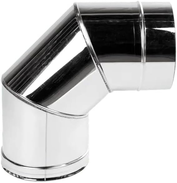 Stainless Steel 90 Degree Elbow Chimney Liner Bend 90° - Multi Flue Stove Pipe. (110mm)