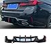 Fit for BMW G30 Rear Diffuser 2017-2023, G31 G38 M5 Sedan 5 Series 530e/530i/540i/550i Rear Bumper Lip W/LED Light, Gloss Black ABS G30 Automotive Exterior Accessories Body Kit