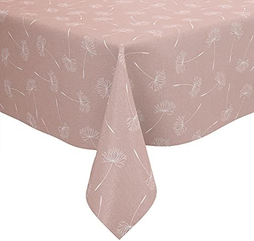 Karina Home Megan Grey Wipe Clean Tablecloth Vinyl PVC (Round 138cm)