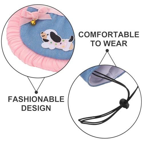 Disfraz para perros y gatos Toddmomy set con gorro y babero miniatura 3