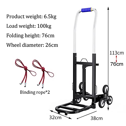 Carretilla plegable portátil de mano 6 ruedas 100kg miniatura 4