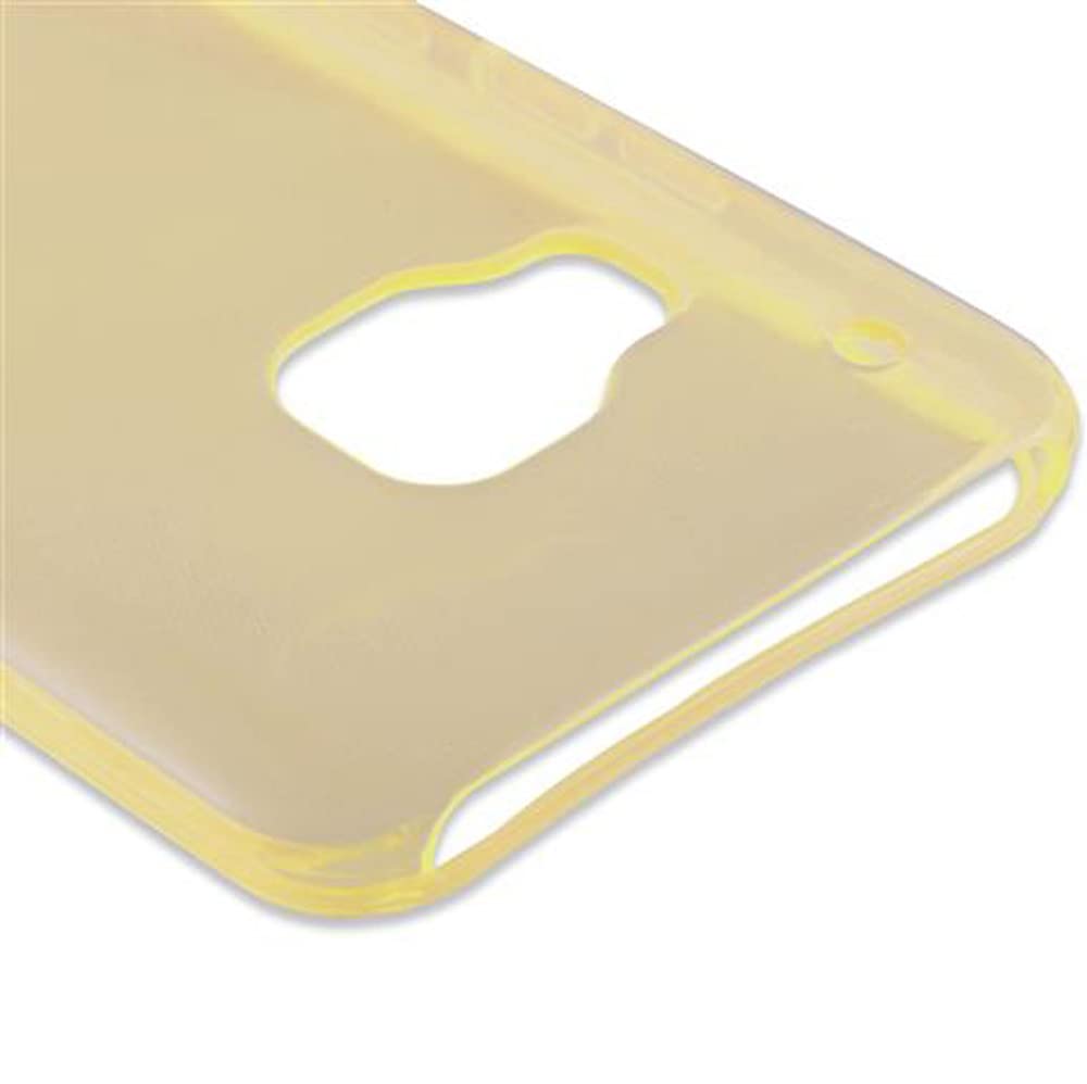 Cadorabo Custodia per HTC One M9 Plus in Nero Transparente - Morbida Cover Protettiva Sottile di Silicone TPU con Bordo Protezione - Ultra Slim Case Antiurto Gel Back Bumper Guscio