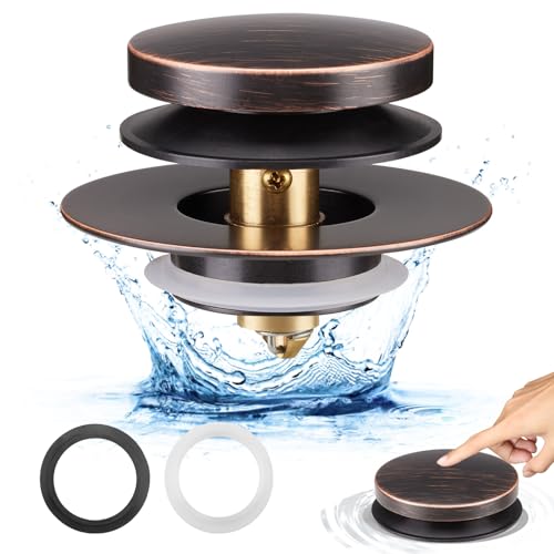 Uxoz Bathtub Drain Stopper, Tub Plug for 1.5"-1.72" Regular Drains