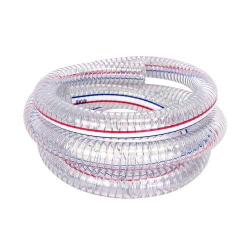Tubo de succión de vinilo PVC, Manguera de PVC, manguera de alambre de acero transparente de PVC for sistemas hidráulicos de agua(16mm x 2.5mm)