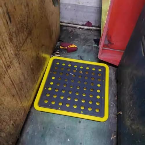 Industrial Spill Containment Pallet for Oil and Chemical Drums - 50 Kg Capacity, Modular Devise for Garage, Basement(4 L/33x33x5.8 Cm)