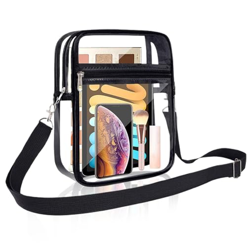 Diffaxy Bolso Transparente con Correa de Hombro Ajustable Imagen de Diffaxy Bolso Transparente con Correa de Hombro Ajustable