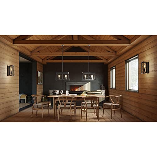 Image of Progress Lighting 1-Light Farmhouse Wall Sconce Light Cerused Black Oak, Briarwood Collection, Indoor, P710012-031, Textured Black
