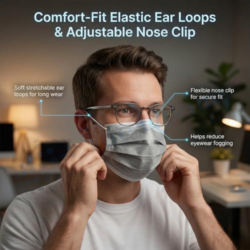 Image of Surgical Mask for Men & Women | Certified by ISO & CE to Protect Mouth Droplets, Dust and Pollution Combo