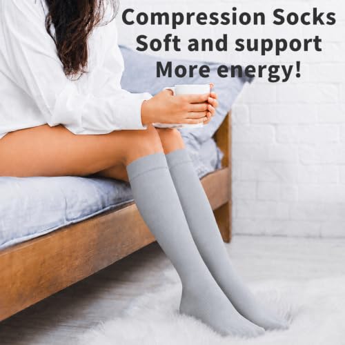 Image of COOLOVER Copper Compression Socks for Women and Men(6 Pairs)-Best Support for Running, Athletic, Travel