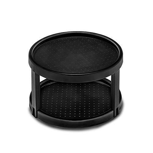 madesmart 10" Twin Turntable-Carbon Collection Non-Slip Base, Soft-Grip Surface & BPA-Free, Large