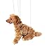 Artisan Owl Golden Retriever Marionette Puppet - Yarn Dog with Wooden Feet, Detachable Strings (Brown)