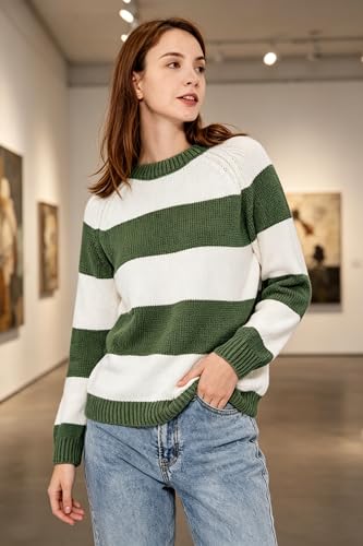 Image of Simple&Opulence Women's Chenille Sweater Crewneck Long Sleeve Pullover Ribbed Cuff Hem Round Neck Jumper Tops