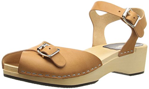 swedish hasbeens Women's Pia Debutant Heeled Sandal, Nature, 10 M US
