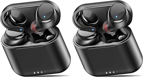 Image of TOZO T6 Wireless Earbuds, Bluetooth Ear Buds, Stereo Sound in Ear Headphones, 50 Hours Playtime, AI Clear Call, Wireless Charging Case, APP Customizable EQs, IPX8 Waterproof Earphones (Pack of 2)