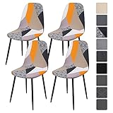 Ryoizen Funda para Silla Comedor Elástica,4 Piezas)