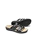 DREAM PAIRS Womens Slides Arch Support Slip on Flat Sandals Wide Plantar Fasciitis Soft Cushion Slippers with Adjustable Straps,Size 9W,Black,SDSS2412W
