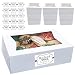 Cookie Boxes with Window 8" x 5.75" x 2.5" Cake Pastry Bakery Box 20 pk Baked with Love Sticker Labels