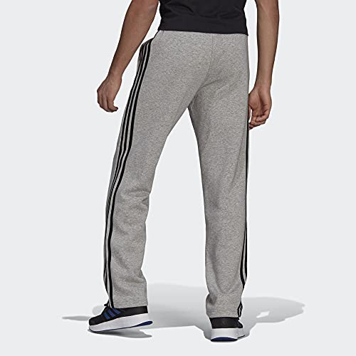 adidas Mens Essentials Fleece Open Hem 3-Stripes Pants3