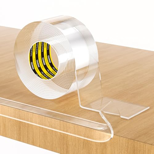 COUMENO Bandes de protection d'angle transparentes pour bébé, 40 mm x 3 m, 2 mm d'épaisseur avec adhésif puissant, protection des coins pour armoires,...